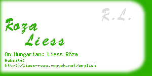roza liess business card