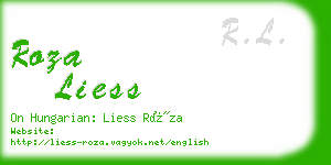 roza liess business card